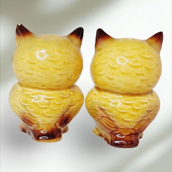 Vintage Lefton OWL Salt & Pepper Shaker Set Japan Exclusive - Picture 3 of 8